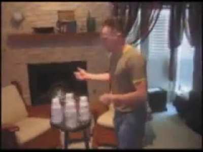 WHOOPS..! found it the hard way.. Russian Roulette Knife Cup Challenge. think..before you buy this "trick"