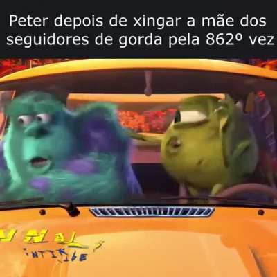 Peter posta xingamentos sem a m&atilde;e no meio eu sei que quando voc&ecirc; nasceu em 1.300 antes de Cristo era normal mais hj em dia n&atilde;o
