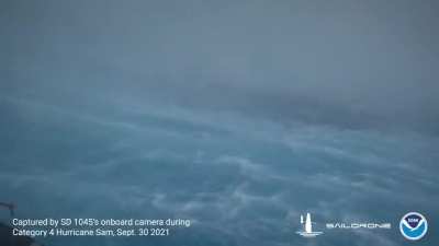 What it looks like to be in a Category 4 hurricane in the open ocean