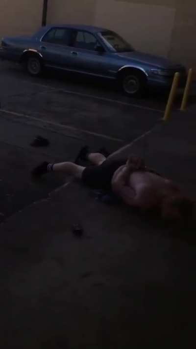 Apparently cussing in public is now illegal and will get you a knee to the face.