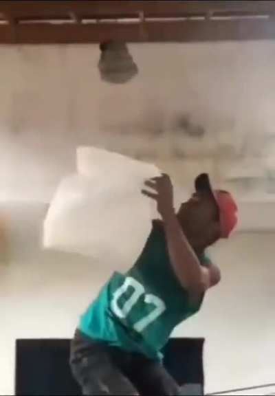 WCGW trying to remove wasps nest without proper protection.
