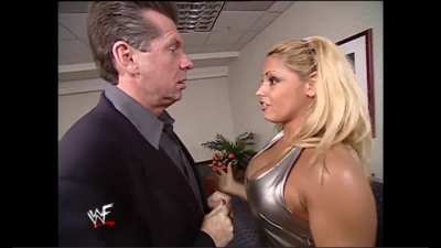 Trish Stratus wants a spanking from Vince
