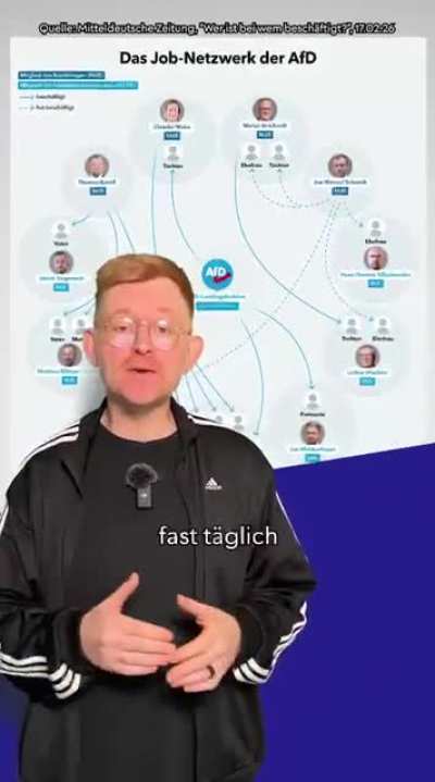 Moment mal, ist Vetternwirtschaft nicht das was die AfD den anderen Parteien ankreidet? 🤔