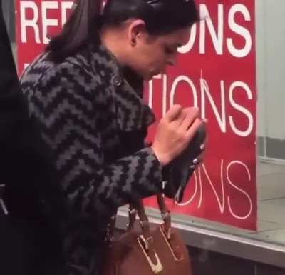 being weird at bus stop