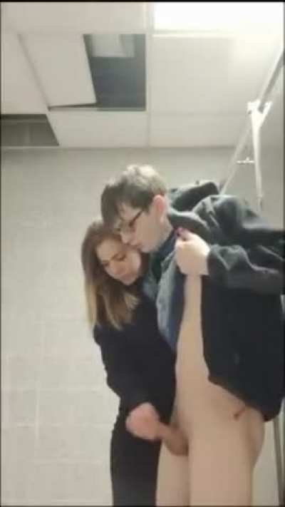 Horny in bathroom