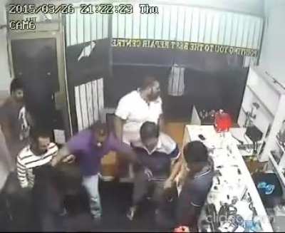 Would Be Store Robber Gets His Shit Rocked