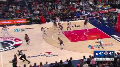 [Highlight] Deni strips the ball from Harden and Monte punishes the turnover.