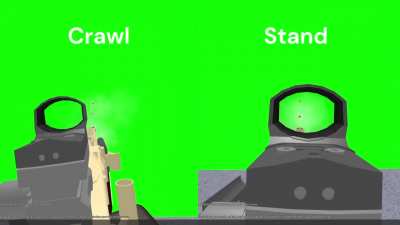 Crawling/Crouching lowers recoil now