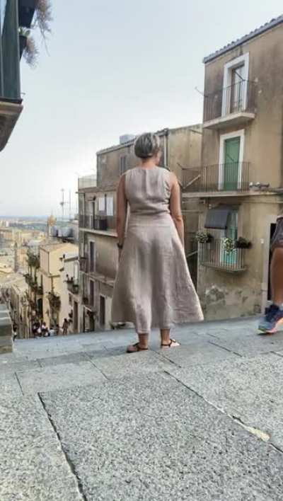 To make a cute video how wind is playing with sundress
