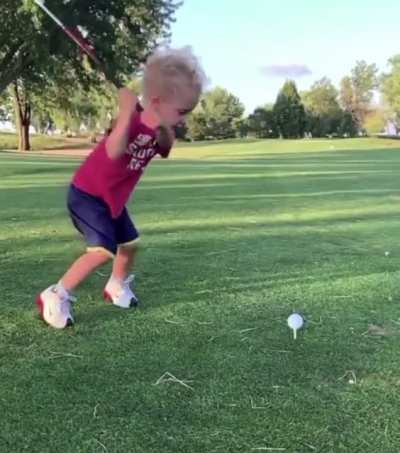 Back 9 of scramble. Got one safe in the fairway. Me: