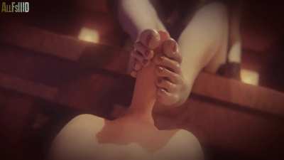 Footjob from Lady Dimitrescu (AllFs3D) [Resident Evil]