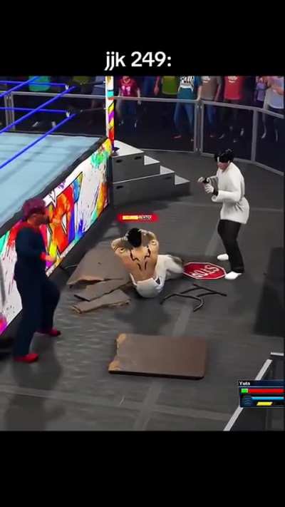 Sukuna vs Yuta &amp;amp; Yuji while Sukuna Is having a boner and getting beat up cause he's a masochist...