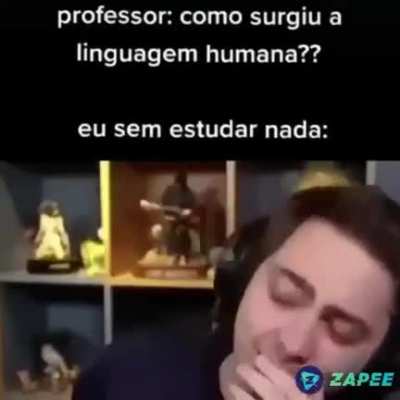 Eu sem estudar &eacute; tipo assim