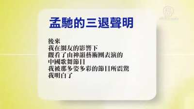 孟驰（上帝之鹰）的三退声明 视频版