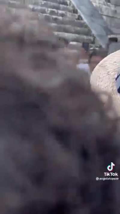 Angry mob &lsquo;calls for tourist to be sacrificed' after she climbs ancient Mayan pyramid