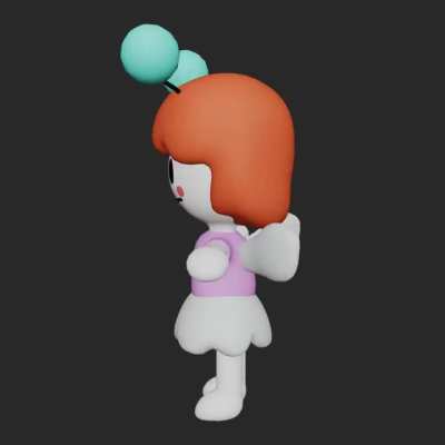 I made a 3D model of Chimp&uacute;n, the host of Rhythm Heaven Groove