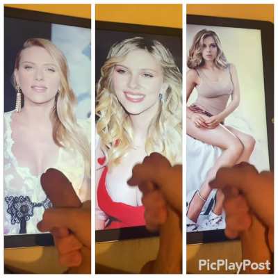 Scarlett Johansson Triple Jerk Tribute