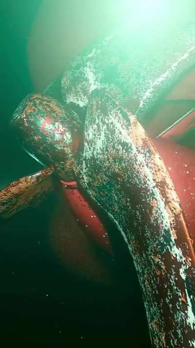 Diver gets too close to container ship propeller &eth; OC