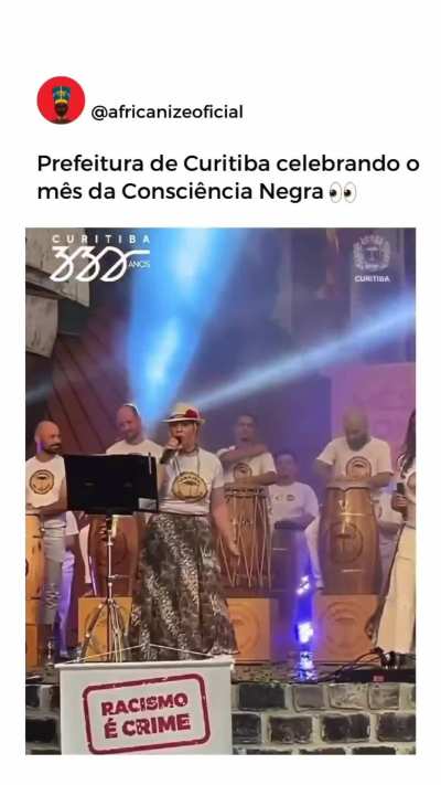 Prefeitura de Curitiba comemorando o dia da consci&ecirc;ncia negra. 👀