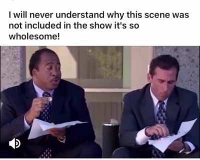 The most wholesome scene didn't make the cut