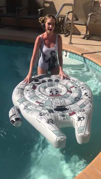 Maude Garrett pool day
