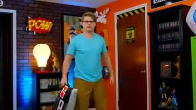 Chadtronic walking into his room and starts screaming.