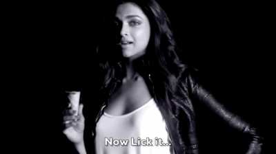 Deepika Padukone explaining how she likes to lick it 😝