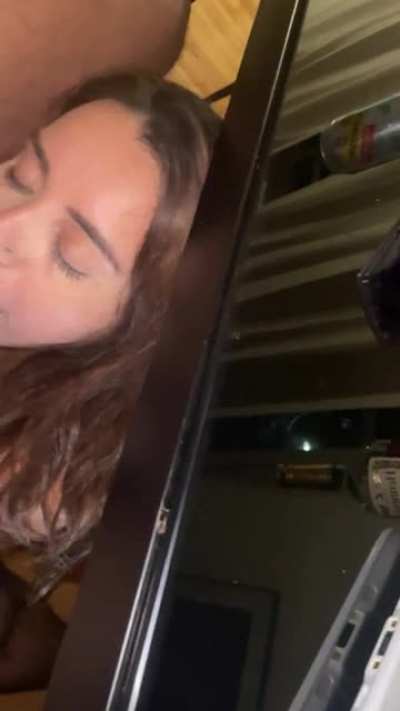 My husband watched while I sucked my bull&rsquo;s monster cock
