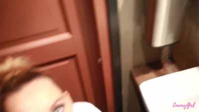 BJ in the public bathroom