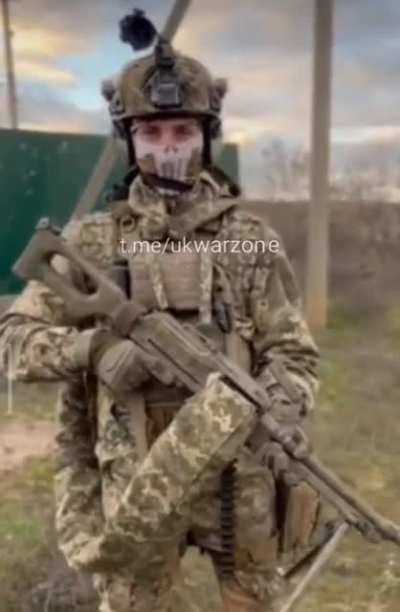 A Ukrainian soldier said, "Thank you to volunteers and donations who provided us with such great equipment that is helping us fight our Russian enemies." He turned around to demonstrate the equipment, and you could see a dead Russian on the ground.
