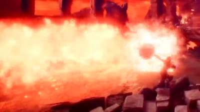 Fatalis: melts my flesh into its chest, then spits me out like a chew toy / Me: