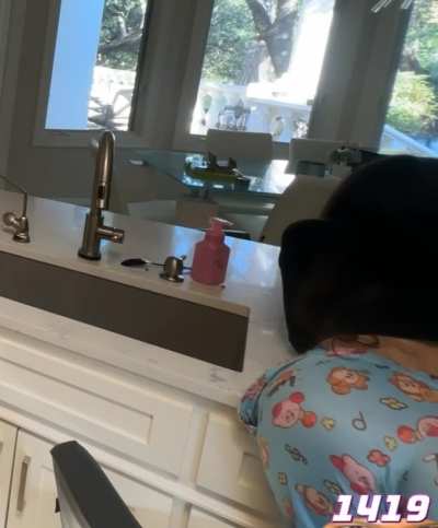 Emi ass bent over