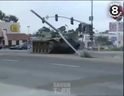 It&rsquo;s not a game, it&rsquo;s real! In 1995, Shawn Timothy Nelson, an American plumber and US Army veteran who stole an M60A3 Patton tank from a US National Guard arsenal in San Diego, California, damaged numerous cars, fire hydrants, and a trailer until he was s