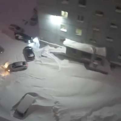 Norilsk is an industrial city in Krasnoyarsk Krai, Russia, located above the Arctic Circle. In the winter this is how you get to work.