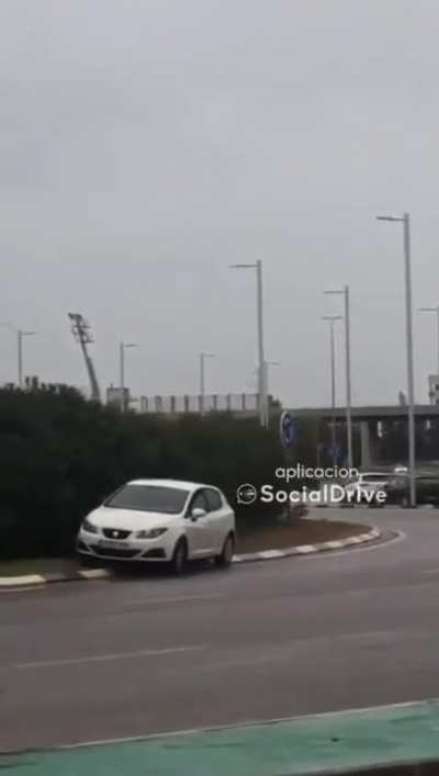 Driving recklessly on a roundabout
