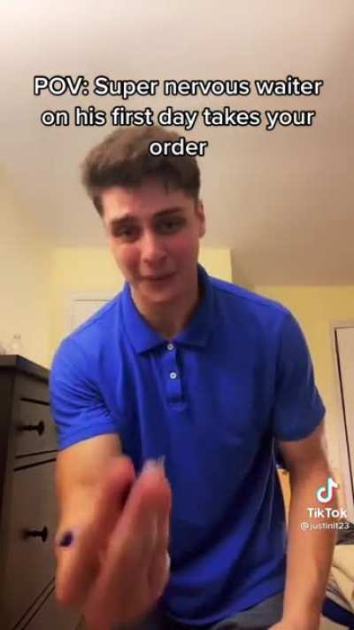 Nervous waiter