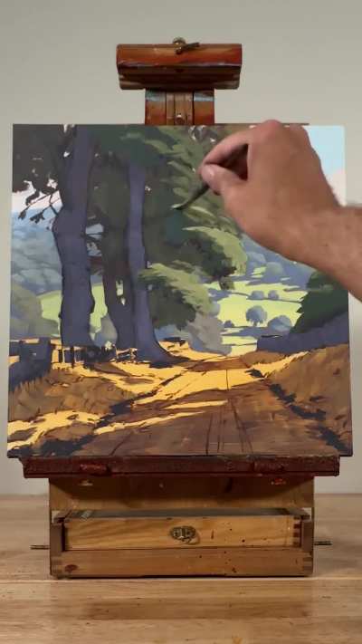 My acrylic painting process, NORTHERN ENGLAND