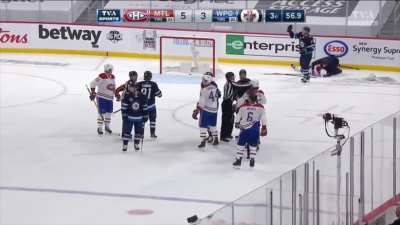 Scheifele hit on Evans