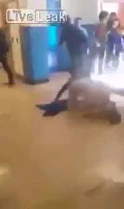 Fight in school hallway