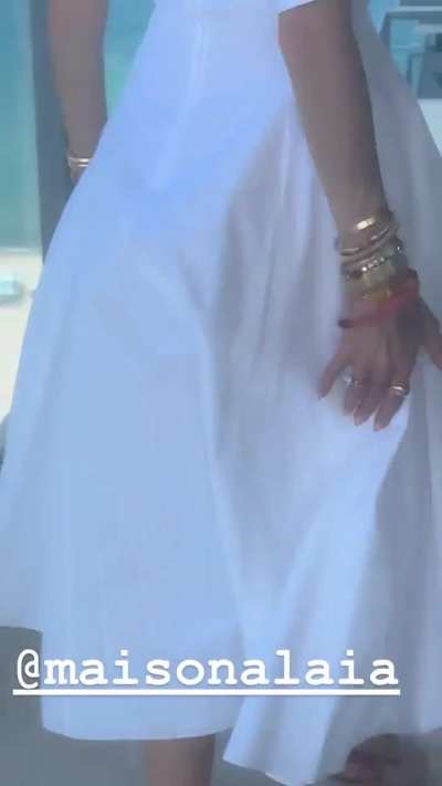 White dress balcony