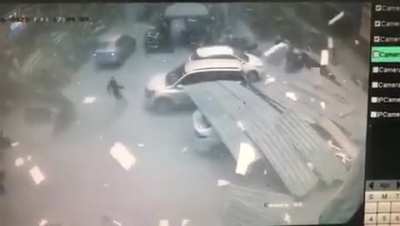 Lucky Man Nearly Escapes Being Sliced By Metal Sheet