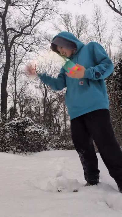 Slinky-ing in the snow