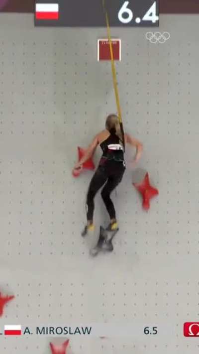 Aleksandra Mirosław (née Rudzińska, current speed climbing world record holder.