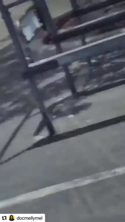 Cop throws a woman to the ground while she was recording her husband being arrested