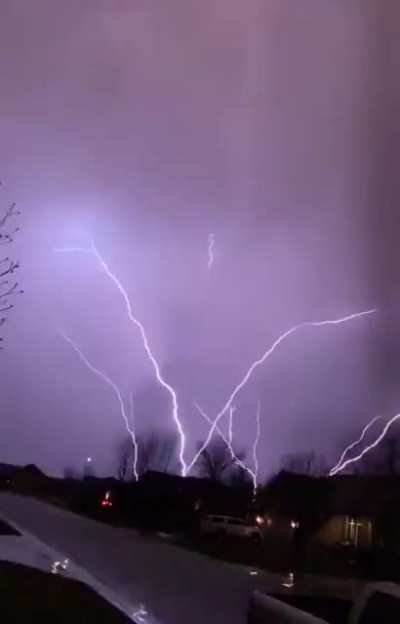 This lightning strike out of Kansas tonight