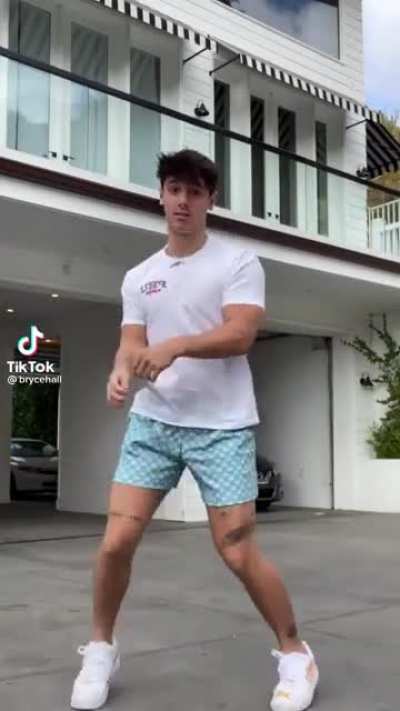 Bryce Hall dancing without the music