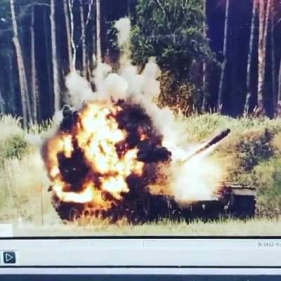 What a relic panzerfaust warhead does to a patton tank. (More in comments)