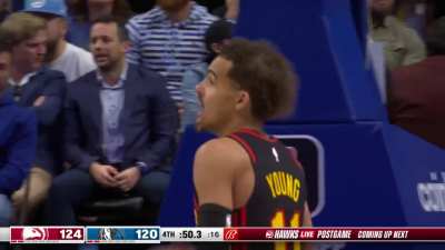 [Highlight] Collins with the block followed by a Trae Young floater to ice Luka and the Mavs
