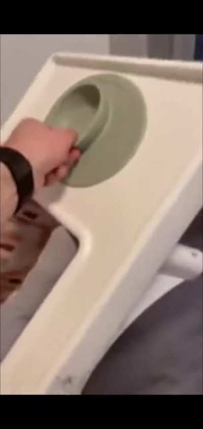 Baby rips off "Baby-proof" plate and then stares right at his dad