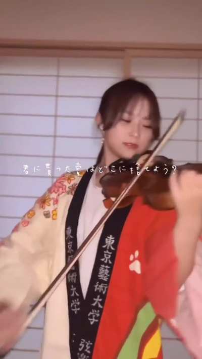 Touching violin cover